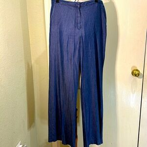 Metaphor wide leg soft denim pants